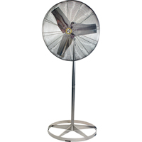 Ventilateurs &agrave; circulation d'air en acier inoxydable, lavables &agrave; grande eau pour service alimentaire, Industriel, 1 Vitesses, Diam&egrave;tre de 24" - Air Master 70836