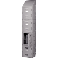 Locker, 15" x 15" x 31", Grey, Assembled - Remcon Plastics Incorporated 01 510 1518 001 027