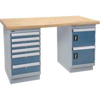 &eacute;tabli robuste, Porte & tiroirs, Cap 1500 lb, 72" la x 30" p, 34" h - KLETON 