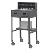 Shop Desk, 23" W x 20" D x 47-3/4" H, Grey - Durham Manufacturing MSD-2023-95