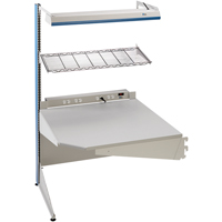 Arlink Preconfigured Workstation, 36" W x 28" D x 84" H, Single Sided Corner Add-On - Lista A-SC368428SD-LG