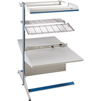 Postes de travail modulaires ergonomiques - Exemples de configurations - A-DA Ajouts &agrave; deux c&ocirc;t&eacute;s, 36" la x 56" p x 84" h, Ajout &agrave; deux c&ocirc;t&eacute;s - Lista A-DA368428SL-LG