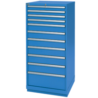 Drawer Cabinets, 11 Drawers, 28-1/4" W x 28-1/2" D x 59-1/2" H, Bright blue - Lista XSSC1350-1103/BB
