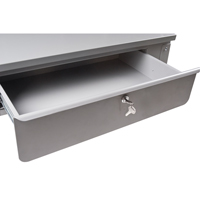 Wall-Mounted Shop Desk, 34-1/2" W x 28" D x 31" H, Grey - KLETON 