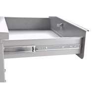Cabinet Style Shop Desk, 34-1/2" W x 30" D x 53" H, Grey - KLETON 