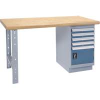&eacute;tabli robuste, Porte a/combinaison de tiroirs, Cap 1500 lb, 72" la x 30" p, 34" h - KLETON 