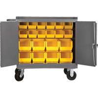 Armoire d'&eacute;tabli mobile avec bacs, Acier Surface - Durham Manufacturing 3100-BLP-20-95
