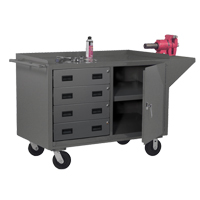 Armoire d'&eacute;tabli mobile, Acier Surface - Durham Manufacturing 3401-95