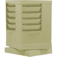 Literature Rack, Rotating, 20 Slots, Steel, 14-1/8" W x 14-1/8" D x 23-1/8" H - Durham Manufacturing 409-75