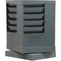 Porte-documents, Rotatif, 20 fentes, Acier, 14-1/8" la x 14-1/8" p x 23-1/8" h - Durham Manufacturing 409-95