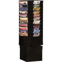 Porte-documents, Rotatif, 44 fentes, Acier, 14-1/8" la x 14-1/8" p x 48-1/2" h - Durham Manufacturing 410-08