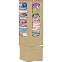 Porte-documents, Rotatif, 44 fentes, Acier, 14-1/8" la x 14-1/8" p x 48-1/2" h - Durham Manufacturing 410-75