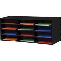 Porte-documents horizontal, Stationnaire, 12 fentes, Acier, 33-13/16" la x 11-11/16" p x 14-1/4" h - Durham Manufacturing 432-08