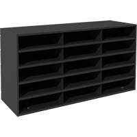 Porte-documents horizontal, Stationnaire, 15 fentes, Acier, 33-13/16" la x 11-11/16" p x 17-1/4" h - Durham Manufacturing 434-08