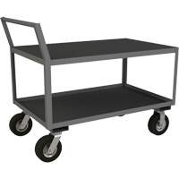 Low Profile Instrument Cart, 2 Tiers, 24-1/4" W x 51" D x 40-15/16" H, 1200 lbs. Cap. - Durham Manufacturing LIC-2448-2-95