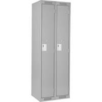 Casiers Clean Line, Bloc de 2, 30" x 18" x 72", Acier, Gris, Rivet (assembl&eacute;) - Anthony Steel Mfg. CL-S-2-15X18X72_A124