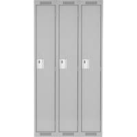 Casiers Clean Line, Bloc de 3, 36" x 18" x 72", Acier, Gris, Rivet (assembl&eacute;) - Anthony Steel Mfg. CL-S-3-12X18X72_A124
