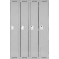 Casiers Clean Line, Bloc de 4, 48" x 15" x 72", Acier, Gris, Rivet (assembl&eacute;) - Anthony Steel Mfg. CL-S-4-12X15X72_A124