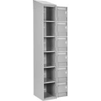 Petit casier Clean-Line, 6 niveaux, Bloc de 4, 15" x 72" x 15", Acier - Anthony Steel Mfg. CL-L-4-15X15X72-ST-A124