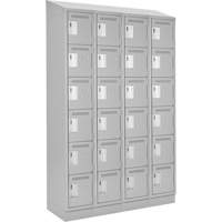 Petit casier Clean-Line, 6 niveaux, Bloc de 4, 18" x 72" x 18", Acier - Anthony Steel Mfg. CLL-4-18X18X72RBST_A124