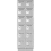 Petit casier Clean-Line, 6 niveaux, Bloc de 2, 18" x 72" x 15", Acier - Anthony Steel Mfg. CL-L-2-15X18X72-RB_A124