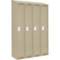 Casiers Clean Line, Bloc de 4, 48" x 12" x 78", Acier, Beige, Rivet (assembl&eacute;) - Anthony Steel Mfg. CL-S-4-12X12X72-ST_A123