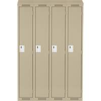 Casiers Clean Line, Bloc de 4, 48" x 12" x 78", Acier, Beige, Rivet (assembl&eacute;) - Anthony Steel Mfg. CL-S-4-12X12X72-ST_A123