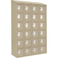 Petit casier Clean-Line, 6 niveaux, Bloc de 4, 15" x 72" x 15", Acier - Anthony Steel Mfg. CL-L-4-15X15X72-ST-A123