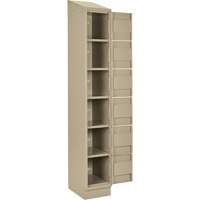 Petit casier Clean-Line, 6 niveaux, Bloc de 4, 18" x 72" x 15", Acier - Anthony Steel Mfg. CL-L-4-15X1872RBST_A123