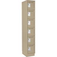 Clean-Line Lockerette, 6 -tier, 18" x 72" x 15", Steel - Anthony Steel Mfg. CL-L-1-15X18X72-RB_A123