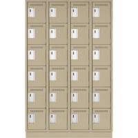 Petit casier Clean-Line, 6 niveaux, Bloc de 4, 18" x 72" x 18", Acier - Anthony Steel Mfg. CL-L-4-18X18X72-RB_A123