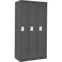 Casiers Clean Line, Bloc de 3, 45" x 18" x 72", Acier, Charbon, Rivet (assembl&eacute;) - Anthony Steel Mfg. CL-S-3-15X18X72_A127