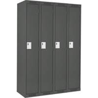 Casiers Clean Line, Bloc de 4, 72" x 18" x 72", Acier, Charbon, Rivet (assembl&eacute;) - Anthony Steel Mfg. CL-S-4-18X18X72_A127