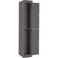 Casiers Clean Line, 2 niveaux, Bloc de 4, 48" x 18" x 72", Acier, Charbon, Rivet (assembl&eacute;) - Anthony Steel Mfg. CL-D-4-12X18X72_A127