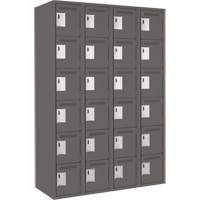 Petits casiers Clean Line, 6 niveaux, Bloc de 4, 48" x 18" x 72", Acier, Charbon, Rivet (assembl&eacute;) - Anthony Steel Mfg. CL-L-4-12X18X72_A127