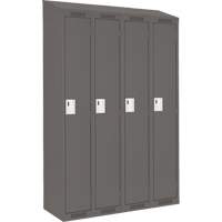 Casiers Clean Line, Bloc de 4, 48" x 12" x 78", Acier, Charbon, Rivet (assembl&eacute;) - Anthony Steel Mfg. CL-S-4-12X12X72-ST_A127