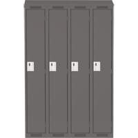 Casiers Clean Line, Bloc de 4, 48" x 12" x 78", Acier, Charbon, Rivet (assembl&eacute;) - Anthony Steel Mfg. CL-S-4-12X12X72-ST_A127