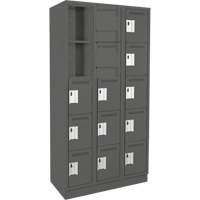 Casiers &agrave; effets personnels et assembl&eacute;s Clean Line, 5 niveaux, Bloc de 3, 12" x 76" x 36", Acier - Anthony Steel Mfg. CL-5T-3-121272-RB_A127