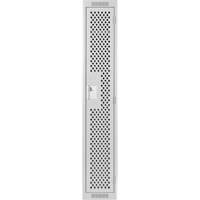 Clean Line Lockers, 12" x 12" x 72", Steel, Grey, Rivet (Assembled), Perforated - Anthony Steel Mfg. CL-S-1-121272-PERF_A124