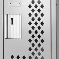 Casiers Clean Line, Bloc de 4, 48" x 18" x 82", Acier, Gris, Rivet (assembl&eacute;), Perfor&eacute; - Anthony Steel Mfg. CLS4-121872RBST-PERA124