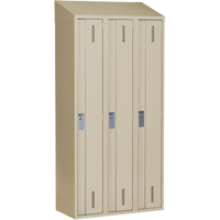Casiers robustes Concorde, Bloc de 3, 36" x 18" x 78", Acier, Beige, Soud&eacute; (assembl&eacute;) - Perfix Inc. 1-121872-3-007-9393