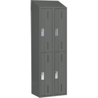 Casiers robustes Concorde, 2 niveaux, Bloc de 2, 24" x 18" x 78", Acier, Charbon, Soud&eacute; (assembl&eacute;) - Perfix Inc. 2-121872-2-007-9364