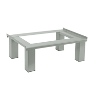 Free Standing Base, 2 Banks, 6" H x 24" W x 18" D, Grey, Steel - Anthony Steel Mfg. CL-LEGBASE-246-A124