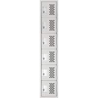 Petits casiers Clean Line, 6 niveaux, 18" x 72" x 12", Acier - Anthony Steel Mfg. CL-L-1-121872-PERF_A124