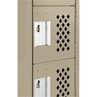 Assembled Lockerettes Clean Line Perforated Economy Lockers, 6 -tier, 18" x 72" x 12", Steel - Anthony Steel Mfg. CLL1-121872RBST-PERA123