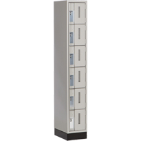 Casiers robustes Concorde, 6 niveaux, 12" x 18" x 76", Acier, Gris, Soud&eacute; (assembl&eacute;) - Perfix Inc. 6-121872-1-003-9363