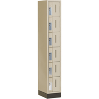 Casiers robustes Concorde, 6 niveaux, 12" x 18" x 76", Acier, Beige, Soud&eacute; (assembl&eacute;) - Perfix Inc. 6-121872-1-003-9393