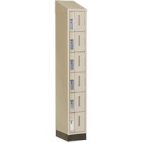 Casiers robustes Concorde, 6 niveaux, 12" x 18" x 82", Acier, Beige, Soud&eacute; (assembl&eacute;) - Perfix Inc. 6-121872-1-003-007-9393