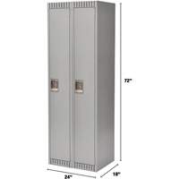 Casiers, Bloc de 2, 24" x 18" x 72", Acier, Gris, Rivet (assembl&eacute;) - KLETON 