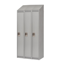 Lockers, Bank of 3, 36" x 18" x 82", Steel, Grey, Knocked Down - KLETON 